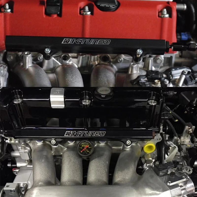 K20 K24 fuel rail with oil pressure gauge